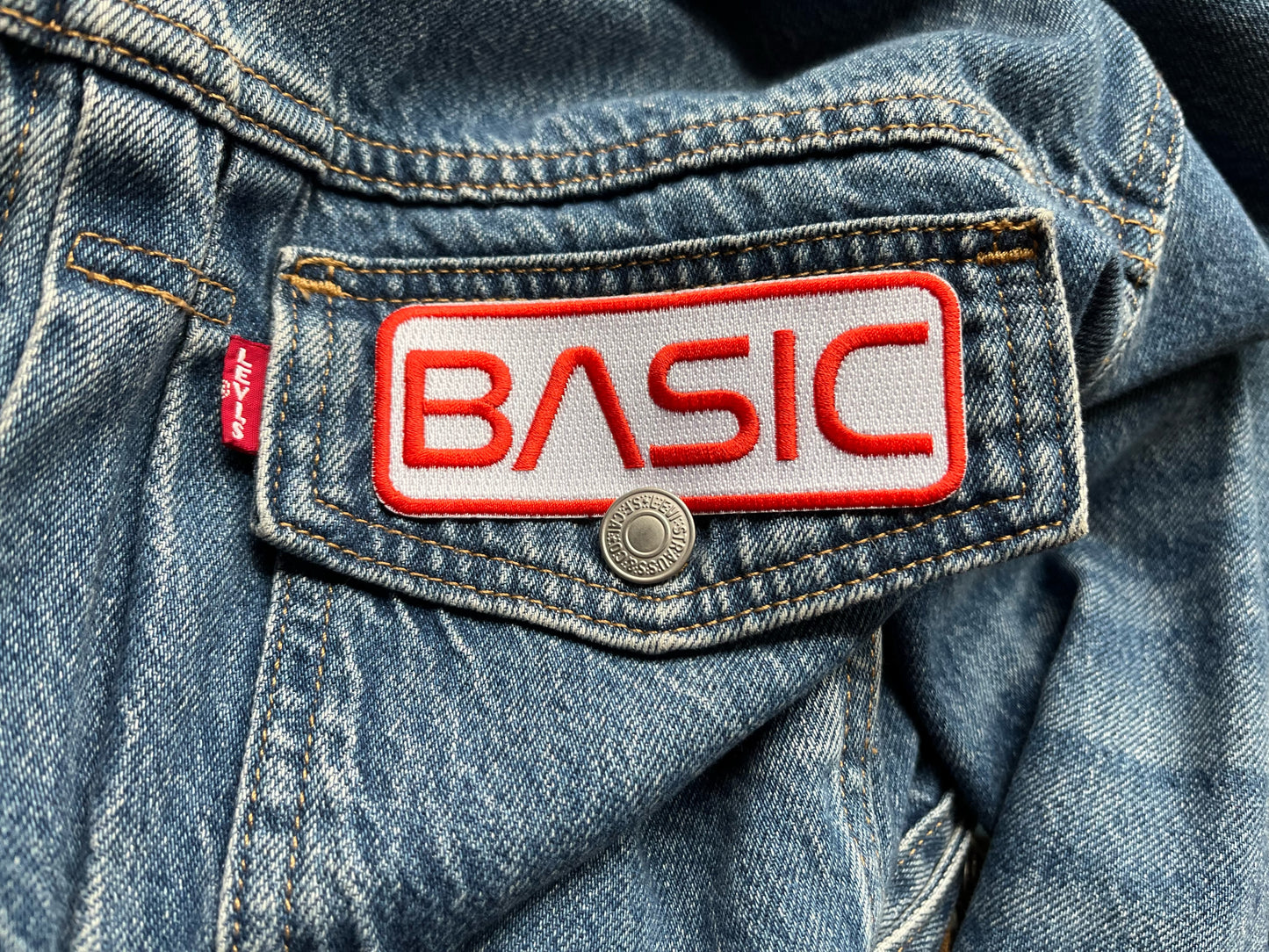 BASIC embroidered patch